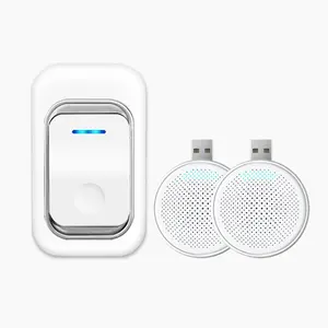 LA801D-2 Smart  Wireless Doorbell Set for Home Use, Easy installation,Adjustable Volume,Wireless Doorbell Kit with 32 Melodies and 4 Volume Levels, LED Flash,1000ft Range Electric Doorbells, Better Wall Penetration Effect, Receiver Using USB Waterproof.