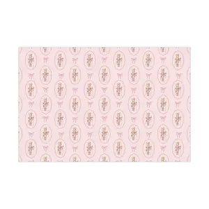 Christmas Nutcracker Gift Wrap, Pink Christmas Wrapping Paper, Coquette Gift Wrap, Cute Winter Wrapping Paper, Bow Christmas Holiday Gift