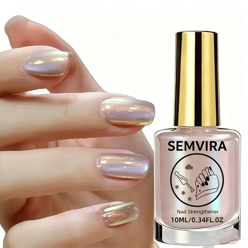 Mirror Shine Aurora Nail Polish SEMVIRA Shimmer Nail Strengthener DIY Nail Decoration