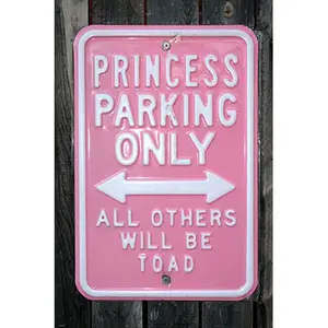 Funny Paper Poster 24X36 Showing Parking Sign for Princess Parking Only Decor Wall