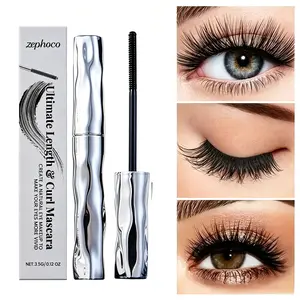 Waterproof Long Lasting Mascara, Natural Curl & Lift, Smudge-Proof and Sweat-Resistant, Lengthening & Defining Eyelash Makeup for All-Day Wear
