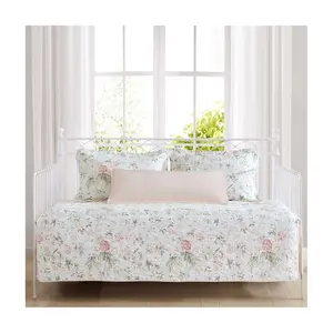 Laura Ashley Breezy Floral Quilted Daybed Cover Sham Set
