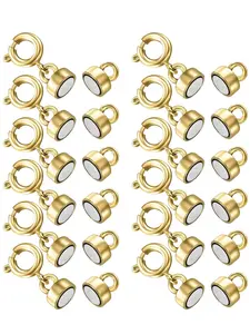 Magnetic Necklace Clasp as Gift for Mom Necklace Extender Gold,Extender for Women Jewelry Clasp Converters for Bracelet Necklaces Anklet Chain Jewelry Set Secure Clasp(12Pcs Gold)