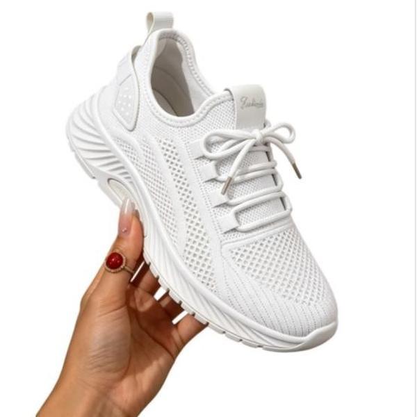 Women's Breathable Casual Walking Sneakers - 4cm Thick Sole, Lightweight Work Shoes with Memory Foam Insole, Non-Slip Rubber Outsole, 2026 Fall Versatile Shoes for Office, Shopping, fall shoes, shoes for women sneakers, zapatos para mujer