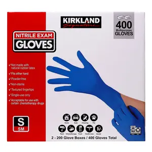 Kirkland Signature Nitrile Exam Gloves Powder Free Small 400 Count Cleaning Pack for Medical & Examination Use