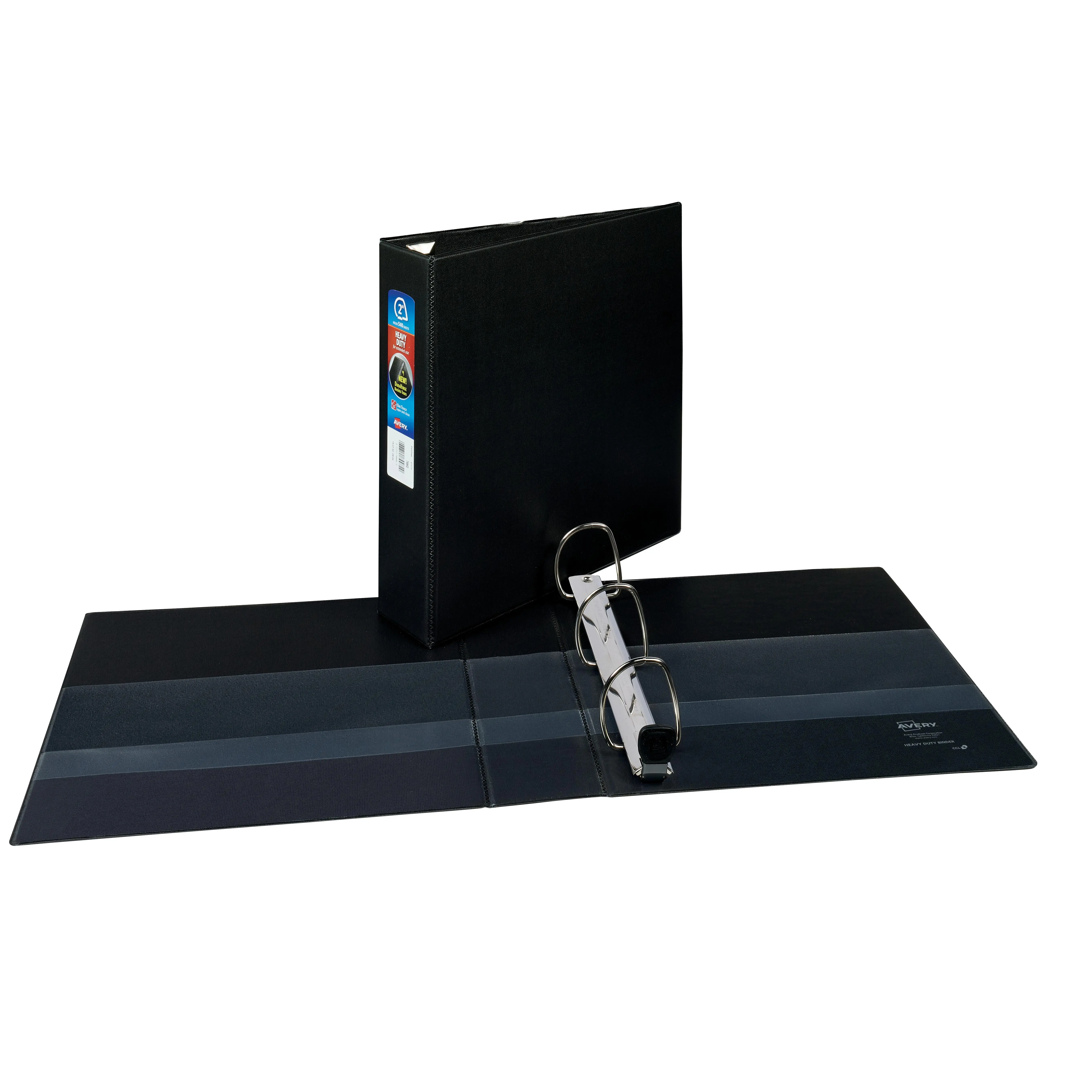 Avery Heavy-Duty Binder, 2" One-Touch Rings, 540-Sheet Capacity, DuraHinge, Black (79982)