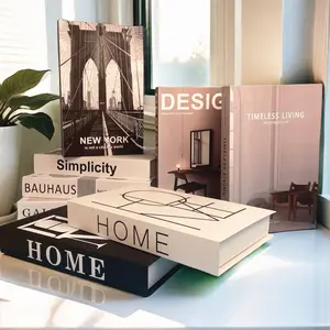 Luxury Home Decoration Fake Book Storage Box Fashion Nordic Decorative Books Designer Coffee Table Books Bedroom Shooting Props