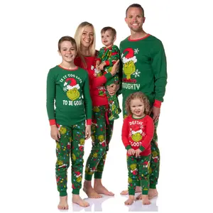 Dr. Seuss How GRINCH Stole Christmas Lights Matching Family Pajama Set