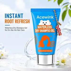 Acewink Waterless Dry Shampoo Gel - Lightweight No-Rinse Leave-In Shampoo for Oily Hair, Instant Root Refresh, Gym & Travel-Friendly Hair Care