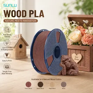 SUNLU 3D Printer Filament, 1KG Optimized Wood PLA with Optimal Wood Texture,summervibes