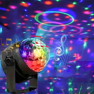 1Pc Disco Ball DJ Night Lights,Sound Activated RGB Rotating Stage Strobe Lamp For Home Room Birthday Decor Wedding Dance Parties