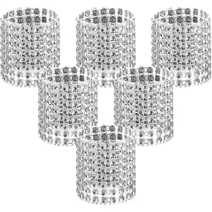 50Count Napkin Rings, Silver Napkin Rings Buckles for Table Decorations, Wedding, Dinner,Party, DIY Decoration