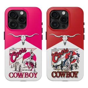 Cowboy Matching Phone Case For iPhone 16, 15, 14, 13, 12, 11, Plus, Pro, Pro Max, Mini, X, XR, XS, 8, Western Cover, Coors Banquet Heritage Lover Gift