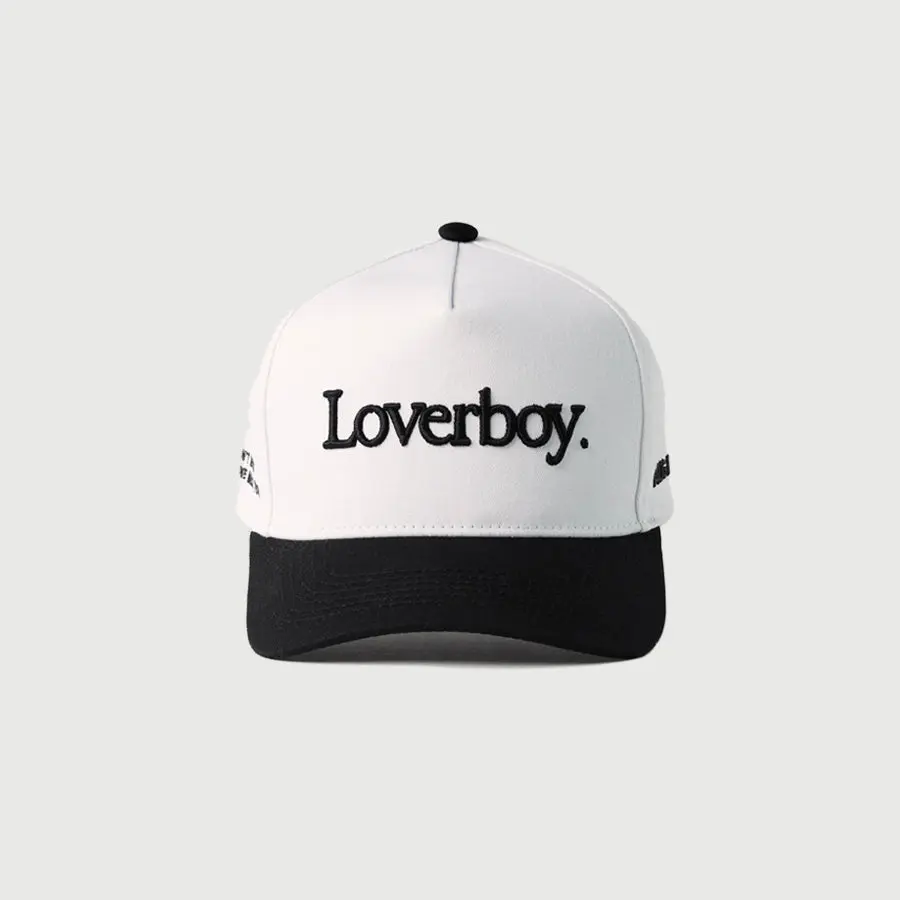 AUG11 Loverboy Structured Hat - 'White/Black'