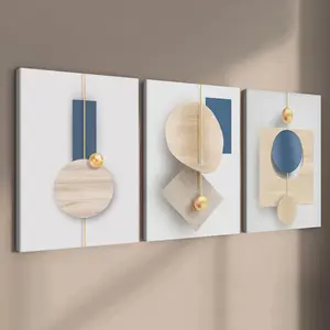 Un Canvas Painting, 3 Counts/set Abstract Pattern Design Wall Art, Wall Decor for Home Living Room Bedroom Office, Ornaments