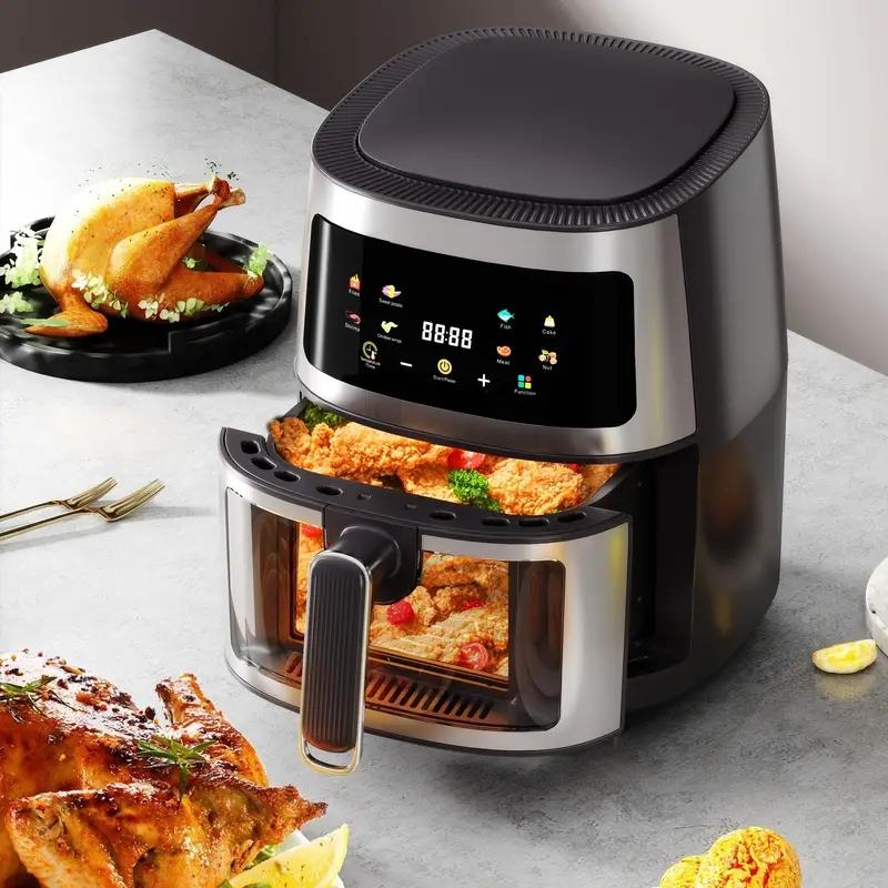 Air Fryer, 6 Qt Air Fryer, Air Fryer Oven With 9 Cooking Functions, Shake Reminder, Powerful 900W Electric Hot Air Fryer Oil-Free Cooker, Dishwasher Safe Nonstick Pan Air Fryer, 6 Qt Air Fryer, Air Fryer Oven With 9 Cooking Functions, Shake Reminder, Powerful 900W Electric Hot Air Fryer Oil-Free Cooker, Dishwasher Safe Nonstick Pan