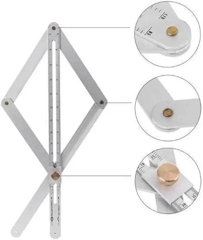Stainless Steel Digital Corner Angle Finder, Miter Saw Bevel Gauge Protractor with Clear Scales, Precision Angle Measuring Tool for Woodworking Carpentry DIY