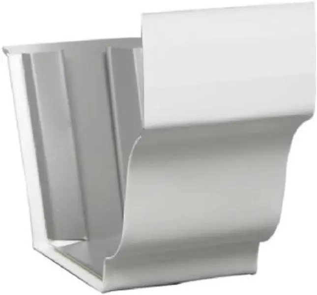 212 MAIN 33209 5 in. Galvanized Steel Slip Joint Connector, White, Joins Gutters