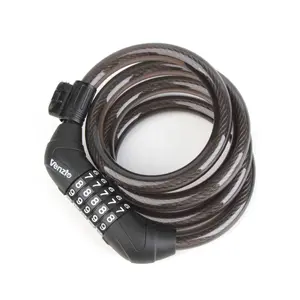 Venzio 4FT Bike Cable Lock, 12mm (1/2 inch) Self-Coiling Steel Cable with 5-Digit Combination Lock, Mounting Bracket, Heavy Duty Anti-Theft Design for Bicycle, Scooter, E-Bike, Fence, Outdoor Use