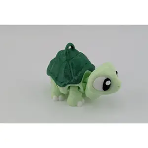 Mini Flexi Turtle Keychain | Articulated 3D Printed Fidget & Bag Charm