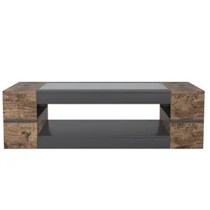 Rust-colored glass coffee table Simple model Stable load-bearing Easy to care for living room and study Suitable for a variety of home decoration desk hotel  style  desk  office coffee  table coffee  tables