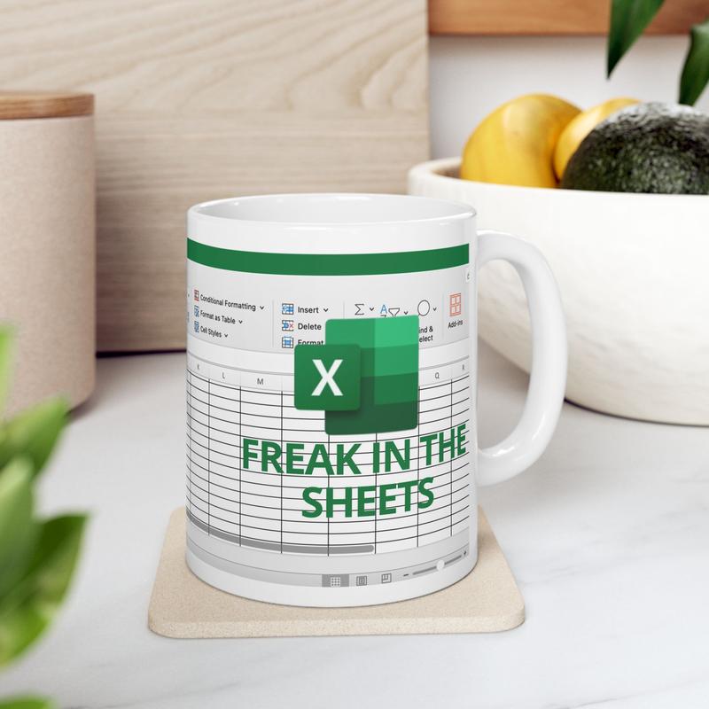 Excel Spreadsheet Humor Mug | 'Ctrl+Z the Freaking Sheets' Ceramic Mug