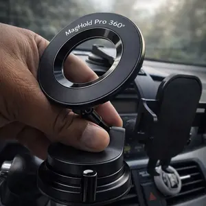 MagHold Pro 360° Magnetic Car Phone Mount with Vacuum Suction