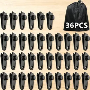 Heavy Duty Tarp Clips and Clamps, 36-Piece Locking Grip Fasteners, Reusable Pool Cover and Canopy Clips, Secure Fit for Awnings Car Covers Tarps, Durable Windproof Tent Accessories