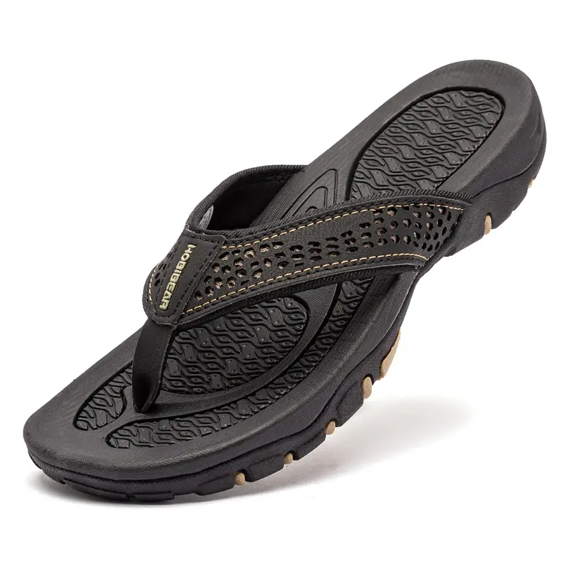 HOBIBEAR Summer Adult Non-Slip Soft Wear-Resistant Flip Flops, Casual Breathable Hollow Out Thick Sole Sandals, Cool Footwear, Casual Beach Shoes for Commute, Beach and Outdoor Activities