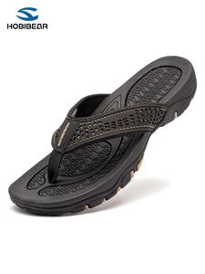 HOBIBEAR Summer Adult Non-Slip Soft Wear-Resistant Sandals, Breathable Hollow Out Thick Sole Casual Slippers, Outdoor Commute Beach Cool Slides Footwear