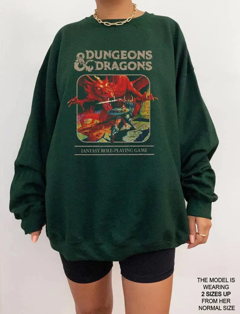 Vintage Dungeons & Dragons 1974 Sweatshirt TShirt Hoodie, DnD Sweatshirt, DnD Shirt, Dungeon Master Sweatshirt, Fantasy Role Playing Game Shirt