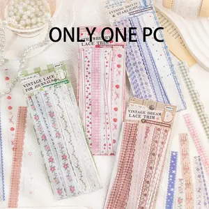 40 Sheets Lace Trim Postage Sticker Pack, Vintage Hand Account Decoration, Creative Collage Materials for Notebooks and Scrapbooks, Diy Craft Sticker