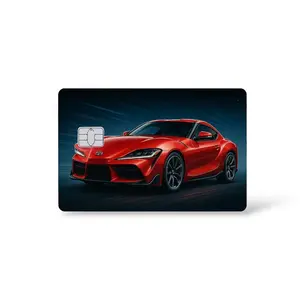 Red Modern Drift Car Credit Card Skin Debit Card Sticker Wallet Decal Cover Waterproof Vinyl Easy to Apply