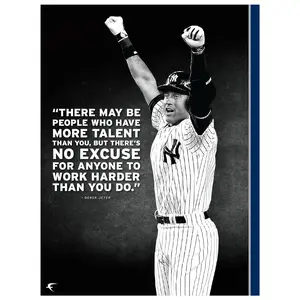 Derek Jeter - Inspirational - Peel & Stick Poster - Official MLB - New York Yankees - Reusable Vinyl Wall Decal #1