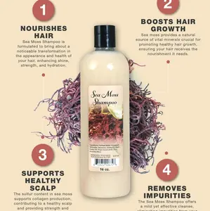 Sea Moss Hair Care Set - 200g Sea Moss Shampoo & Conditioner for Stronger, Healthier, and Hydrated Hair with Vitamins & Minerals Support - Comfort