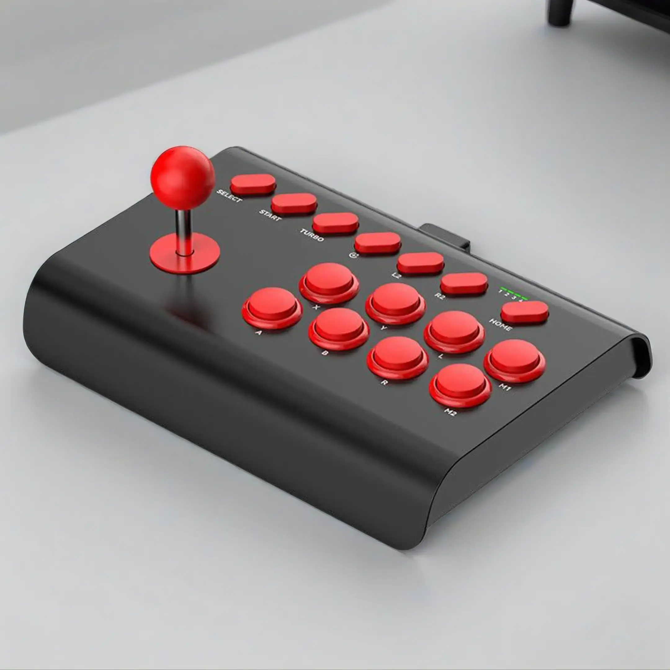 Universal Compatibility Arcade Fight Stick for PC Android Switch iOS 8-Button Layout for Street Fighter Tekken Fighting Games Wireless Bluetooth Connection ABS Material 283*198*116mm