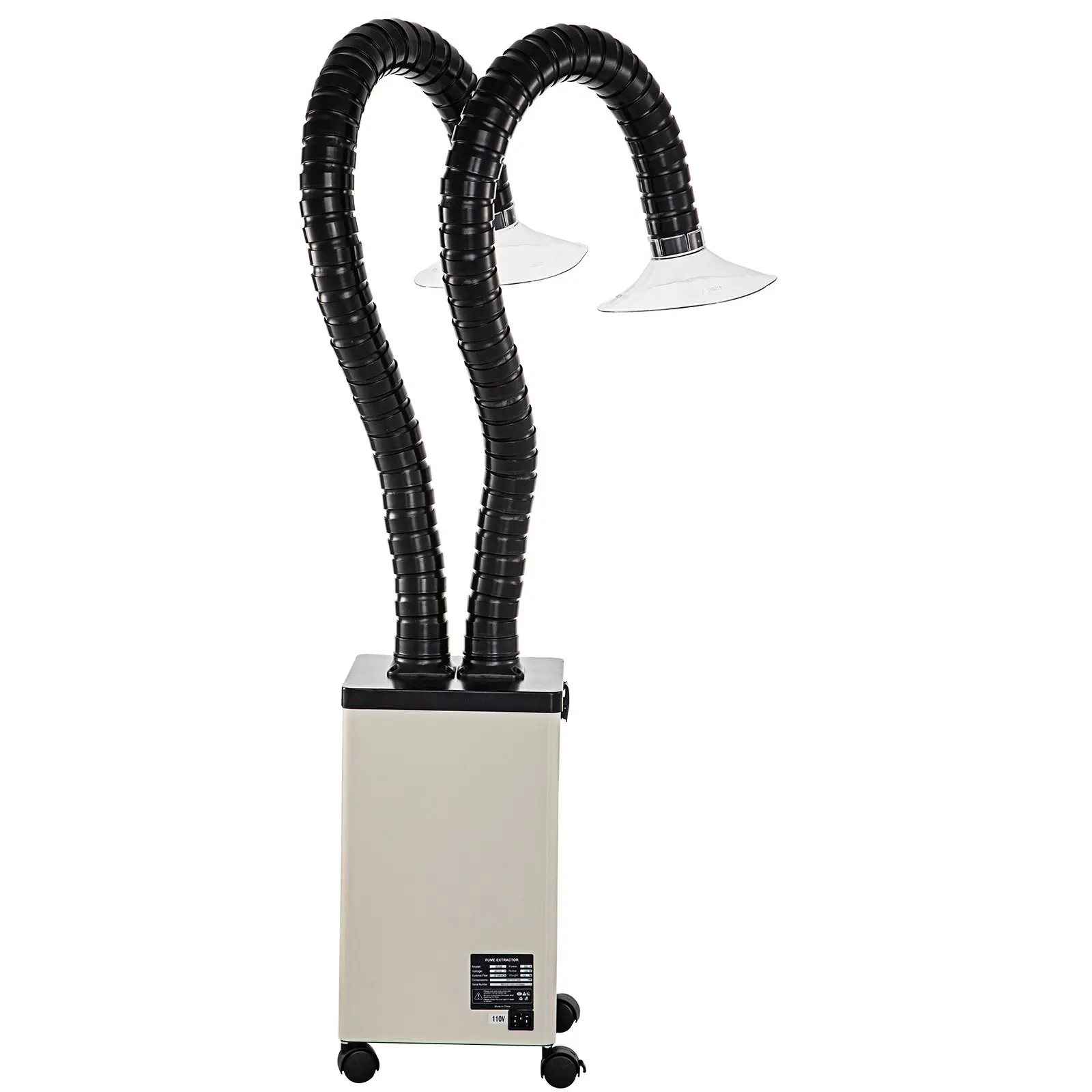 VEVOR FL250 Solder Fume Extractor, 150W Smoke Removal Tool with 165 CFM Airflow, 3-Stage Filters, 3-Speed Adjustable Flow Control, Compact & Flexible, 1.2m/47.2in, 11x11x16.9in, 63 dB Noise