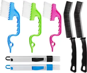 Gap Cleaning Brush Tool,7pcs Hand-held Groove Gap Cleaning Tools,Bathroom Kitchen Edge Corner Grout Cleaning Brushes, Sliding Door or Window Brush.