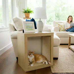 Bailey Cat Scratcher End Table in Driftwood