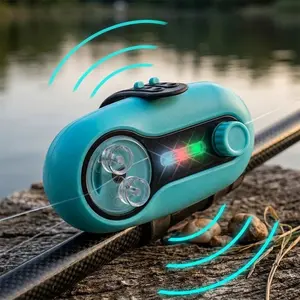 Electronic Bite Alarm with LED Alert, Battery-Powered Night Fishing Light, High Sensitivity Anti-False Alarm, Multi-Function Rod Alert for Carp Fishing, Single Unit, Shockproof Tackle Accessory