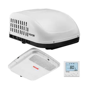 VEVOR RV Air Conditioner, 13500 BTU Non-Ducted Rooftop RV AC Unit, 65 dB Quiet Design, Including Air Distribution Box, Operation Panel and Installation Hardware, for Campers, Vans, Trailers, White