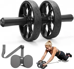 Ab Roller Wheel with Resistance Bands & Knee Pad – Core Workout Equipment