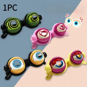 Funny Eyeglasses Pull String Blinking Glasses, Cute Novelty Prank Selfie Video Toy, Unique Sand Sculpture Plaything, Cross-Border Fun Accessory, Costume