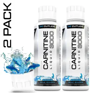 Cutler Nutrition Carnitine Liquid 3000 Blue Sharks — Refreshing Ready-to-Drink Energy Beverage for Gym & Sports, USA