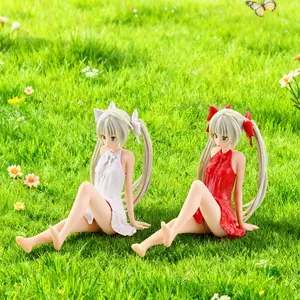 Summer Beauty Girl PVC Figure Cake Decoration Accessories, Baking Sitting Pose Girl Cartoon Collection Toy, Ideal Holiday Gift