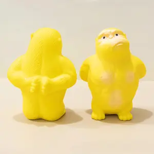 Kawaii Yellow Gorilla Squishy Toy – Cute Ape Stress Relief, Ultra‑Soft Q‑Elastic, Non‑Toxic Sensory Gift for Kids & Anime Fans