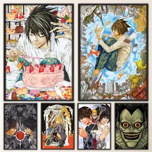 Hot Anime Death Note Poster Fancy Poster Wall Sticker for Living Room Bar Vintage Decorative Painting