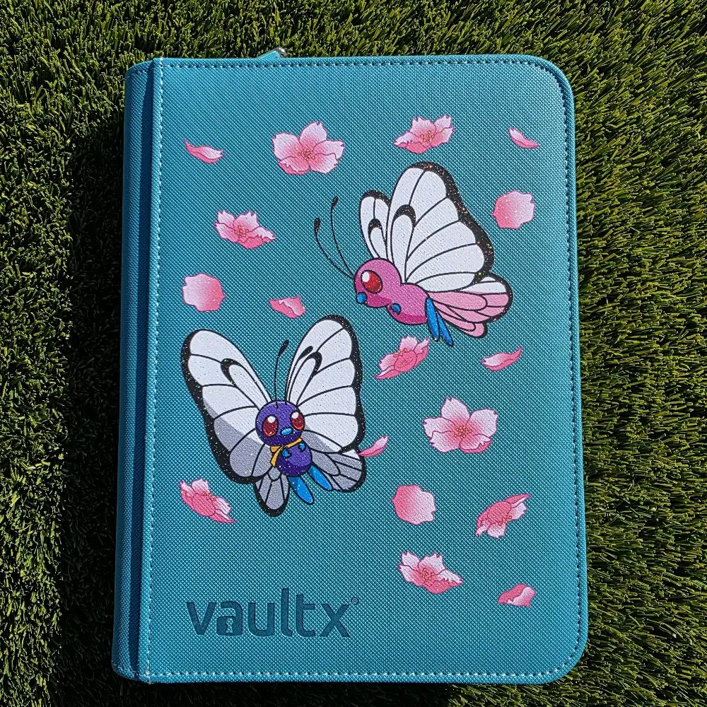 Vault X - Glitter Butterfee Custom Trading Card Binder - Teal