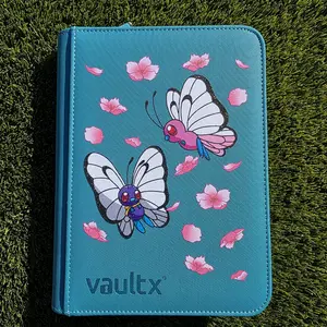Vault X - Glitter Butterfee Custom Trading Card Binder - Teal