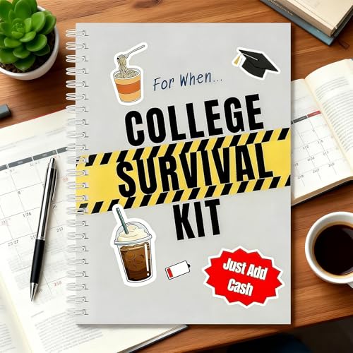 College Survival Gift Card Book “For When…” Funny Interactive Money Holder Graduation Gift 2026 Cash Gift Book for High School Senior College Freshman Dorm Essentials Student Care Package Spiral Notebook